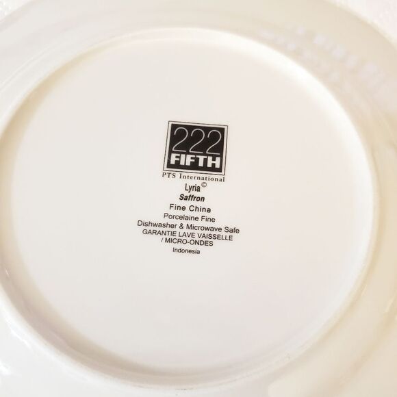 222 Fifth "Lyria Saffron " Fine China Platter - Picture 4 of 7